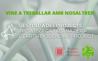 Convocatòria d’una plaça de gestor/a del projecte Iniciativa Catalana per a l’Earth Biogenome Project (CBP) 